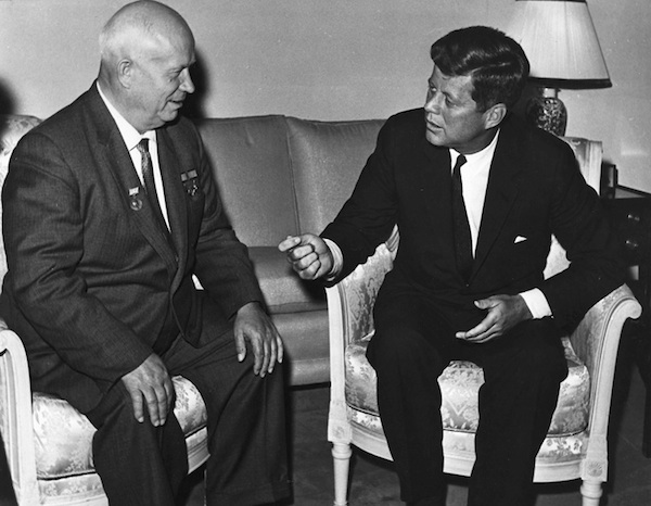 public domain image: John F Kennedy & Nikita Khrushchev